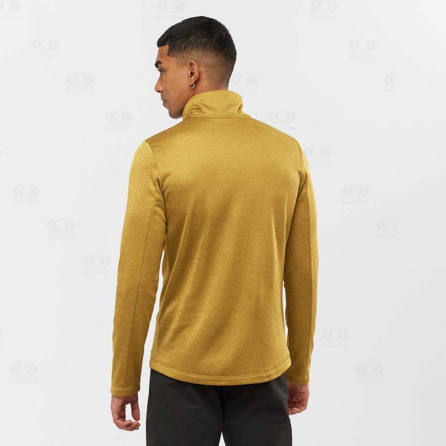 Yellow Men's Salomon ESSENTIAL LIGHTWARM SEAMLESS Hoodie | USA-A2151