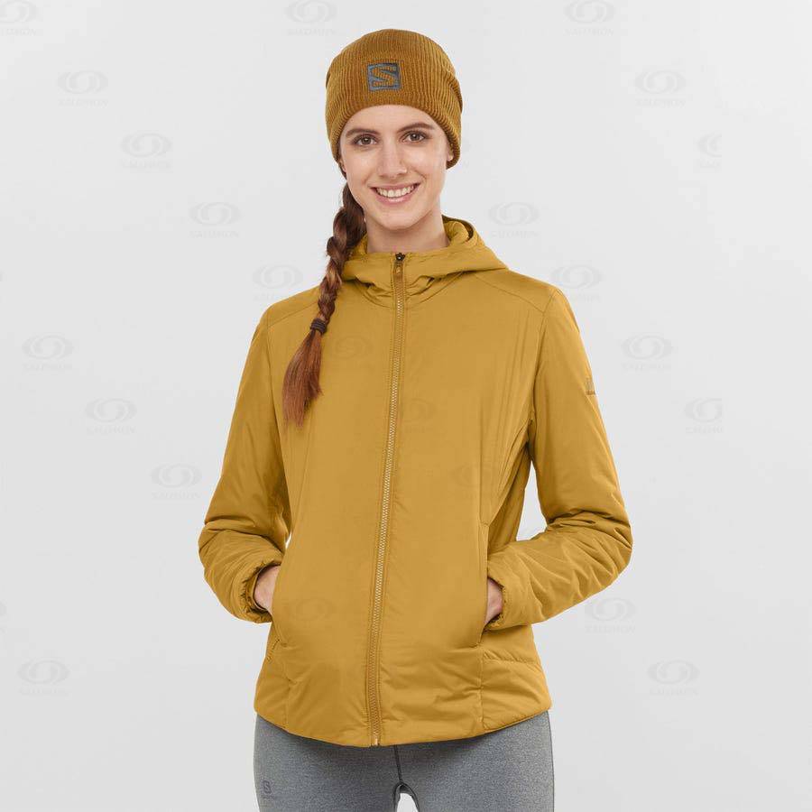 Yellow Women's Salomon OUTRACK INSULATED Insulated Jackets | USA-L2516