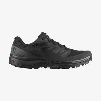 Black / Black Men's Salomon OUTLINE GORE-TEX Hiking Shoes | USA-M1832