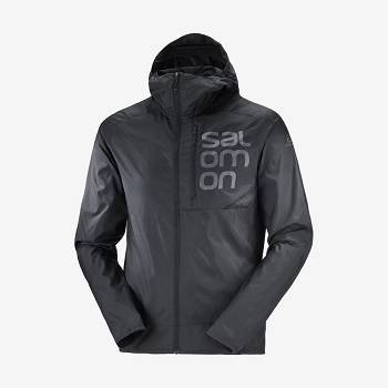 Black Men's Salomon BONATTI CROSS WIND Windbreaker | USA-O1280