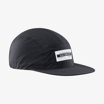 Black Men's Salomon BONATTI WATERPROOF FIVE PANEL Hats | USA-W1510