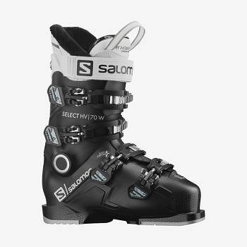 Black / White Women's Salomon SELECT HV 70 Ski Boots | USA-W2860