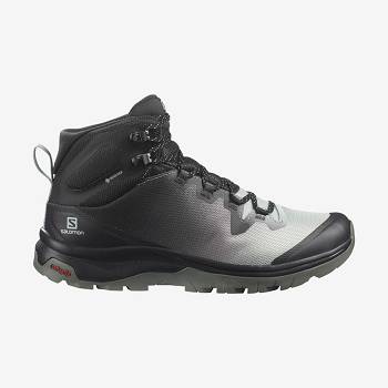 Black / White Women's Salomon VAYA MID GORE-TEX Waterproof Shoes | USA-M1034