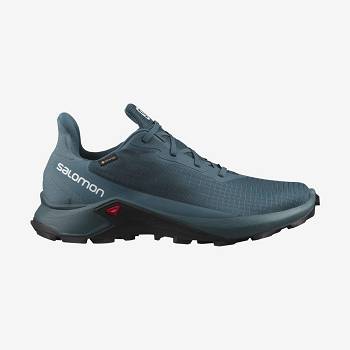 Blue Men's Salomon ALPHACROSS 3 GORE-TEX Waterproof Shoes | USA-W3910