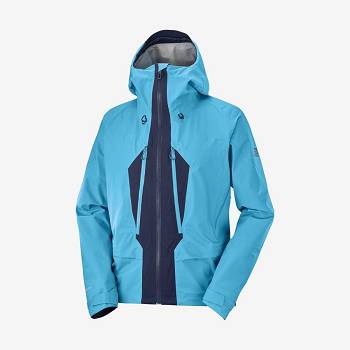 Blue Men's Salomon OUTPEAK GORE-TEX 3L Waterproof Jackets | USA-N2037