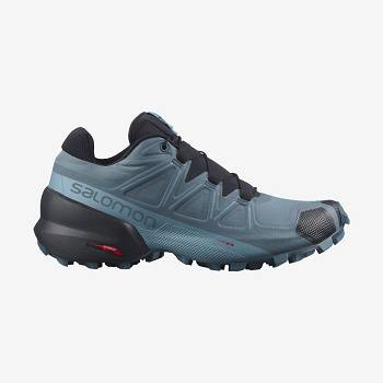 Blue Women's Salomon SPEEDCROSS 5 WIDE Trail Running Shoes | USA-L1368