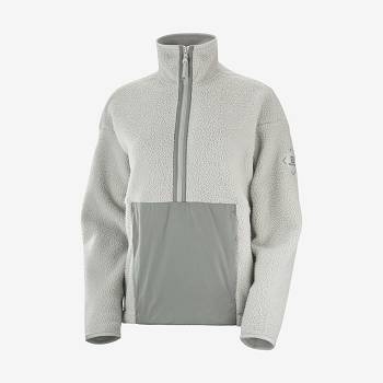 Green Women's Salomon SNOWSHELTER TEDDY Hoodie | USA-A2480