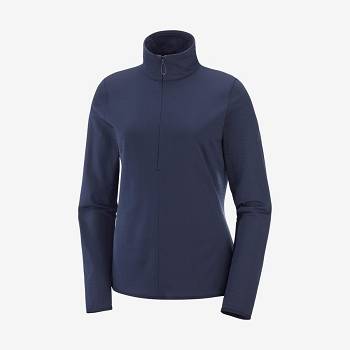 Navy Women's Salomon ESSENTIAL LIGHTWARM Hoodie | USA-W1430