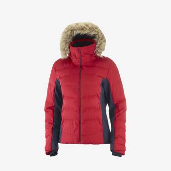 Red Women's Salomon STORMCOZY Ski Jackets | USA-M2280