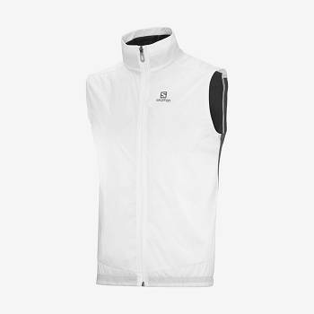 White Men's Salomon BONATTI AERO HYBRID Waterproof Jackets | USA-S2304
