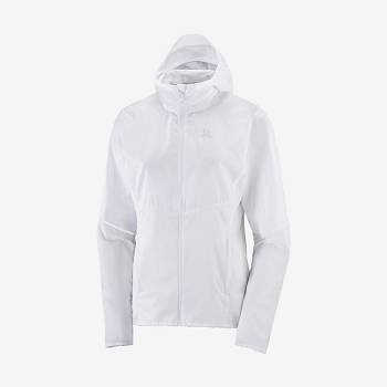 White Women's Salomon AGILE WIND Windbreaker | USA-L2439
